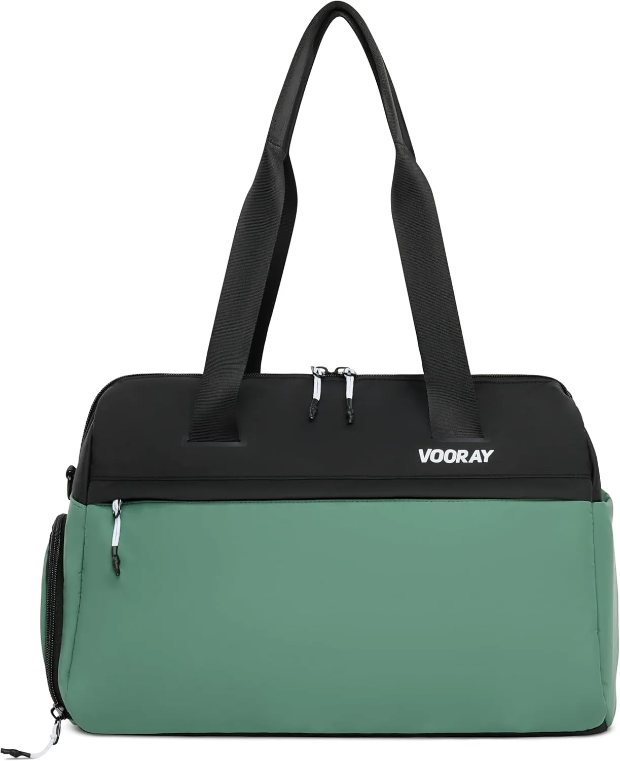 Vooray 25L Trainer Duffel Bag, Sage  Lightweight Travel and Gym Bag with Shoe Pocket, Weekender for Women and Men, Ideal for Overnight, Football, Hospital, and Workouts