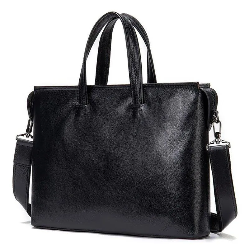 Woosir Vintage Luxury Leather Briefcase for Men