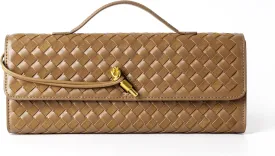 Woven Purse For Women Evening Clutch Woven Leather Handbags Crossbody Bag Suede Purse Formal Evening bag