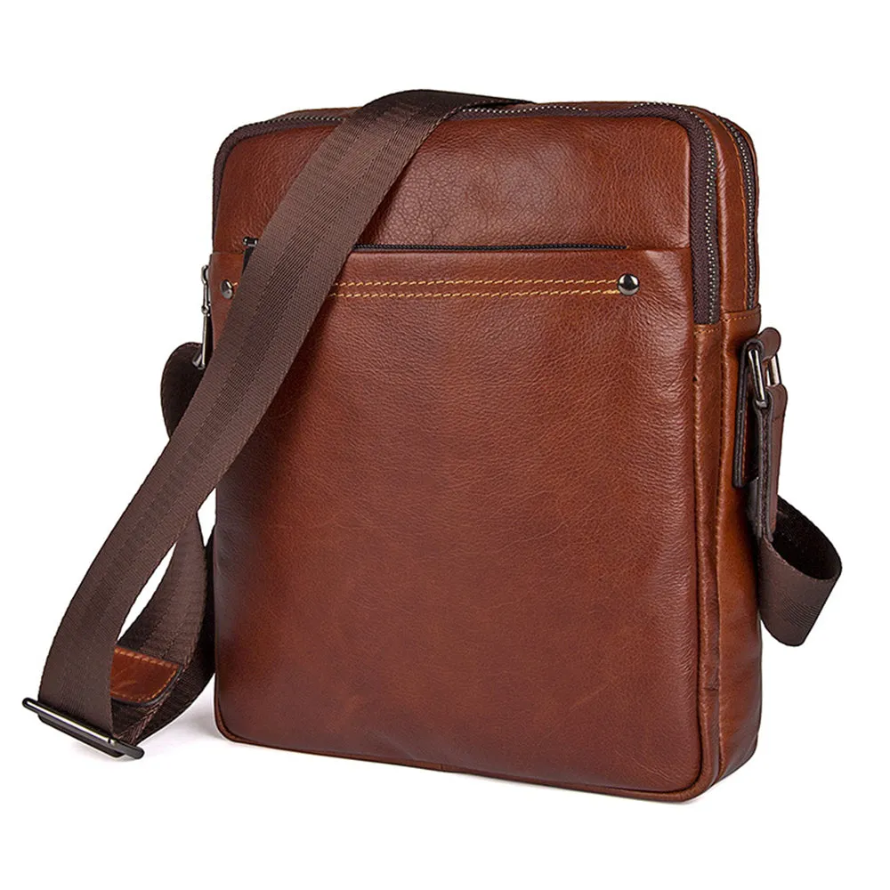 YAAGLE Men's Portable Real Leather Leisure Shoulder Bag YG1043X